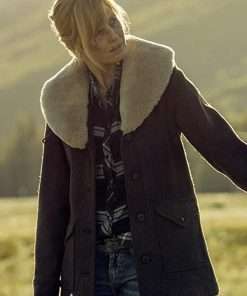 Beth Dutton Yellowstone TV Series Brown Wool Coat