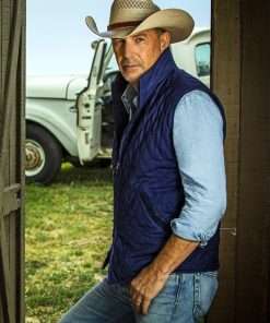 John Dutton Yellowstone Blue Quilted Vest