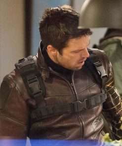 Sebastian Stan The Falcon and The Winter Soldier Leather Jacket