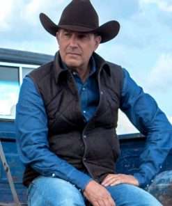 John Dutton Yellowstone TV Series Quilted Vest