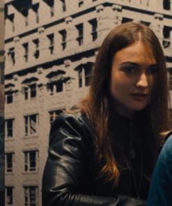 Izzy Davis Room 203 Viktoria Vinyarska Black Leather Jacket