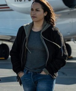 Monica Raymund TV Series Hightown Black Cotton Jacket