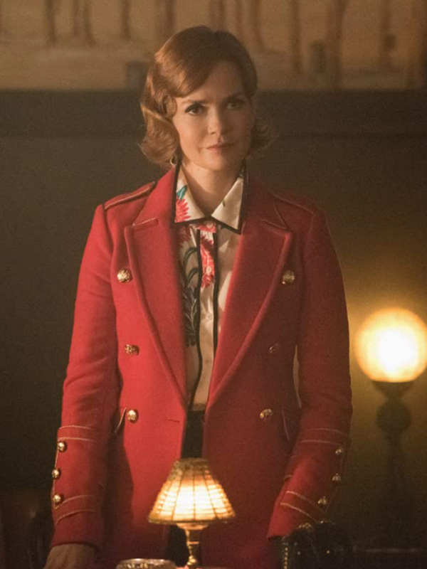 Riverdale Penelope Blossom Wool Coat Riverdale Penelope Blossom Red Wool Coat