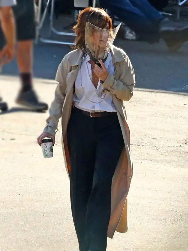 Sandra Bullock Bullet Train Maria Beetle Trench Coat Sandra Bullock Bullet Train Trench Coat