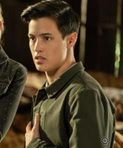 Shining Vale Derek Luh Green Cotton Jacket