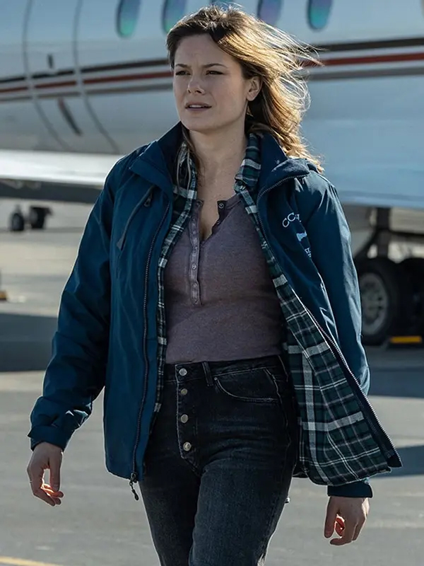 Tonya Glanz TV Series Hightown Blue Cotton Jacket Hightown Leslie Babcock Blue Jacket