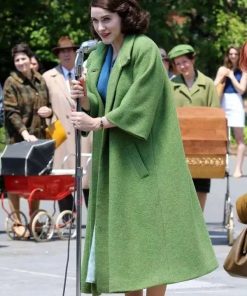 The Marvelous Mrs. Maisel Rachel Brosnahan Green Trench Coat