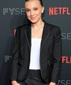 " Millie Bobby Stranger Things Black Blazer "