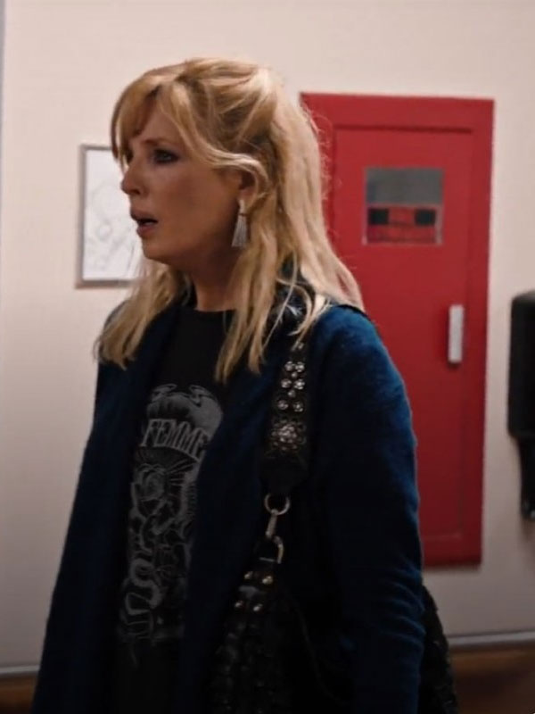 TV Series Yellowstone Kelly Reilly Blue Wool Coat Beth Dutton Yellowstone Blue Trench Coat