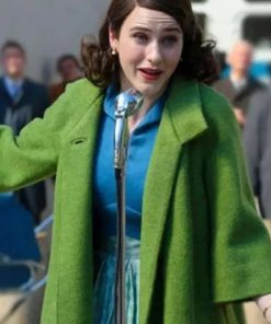 Rachel Brosnahan The Marvelous Mrs. Maisel Miriam Maisel Green Trench Coat