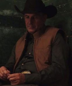 John Dutton Yellowstone Season 04 Brown Vest