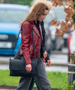 Phoebe Dynevor Bank Of Dave Red Jacket