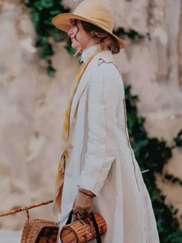 Hotel Portofino Louisa Binder White Trench Coat Constance March TV Series Hotel Portofino Trench Coat