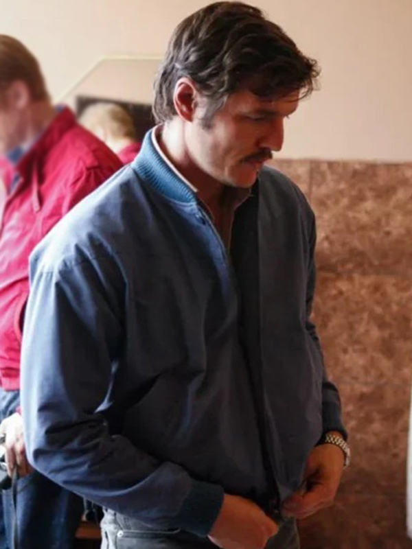 Javier Peña Narcos Blue Cotton Jacket Narcos Pedro Pascal Jacket