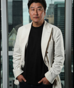 Parasite Kang-ho Song Wool White Coat
