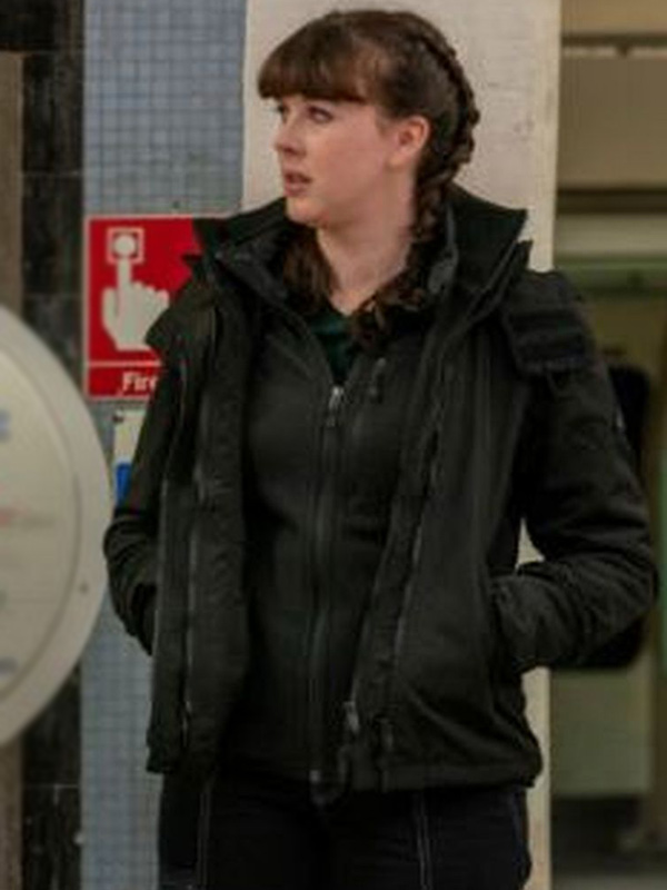 Rhian Killing Eve Black Cotton Jacket Killing Eve Rhian Black Cotton Jacket