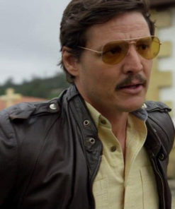 Pedro Pascal Narcos Black Leather Jacket