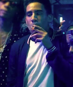 Kyle The After Party Black Zipper Bomber Jacket