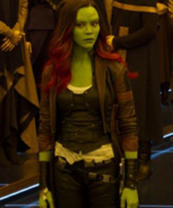 Guardians of the Galaxy 2 Gamora Leather Coat