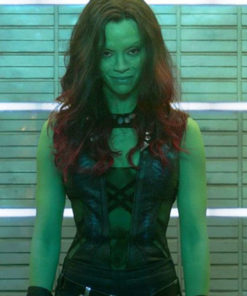 Zoe Saldana Guardians Galaxy 2 Leather Vest
