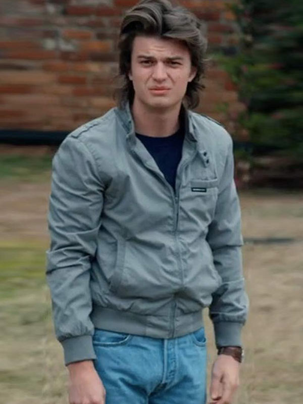 Joe Keery TV Series Stranger Things Grey Jacket Steve Harrington Stranger Things Cotton Jacket