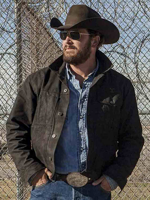 Yellowstone Cole Hauser Black Jacket Cole Hauser Yellowstone Black Cotton Jacket