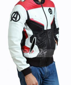 Endgame Quantum Realm White Leather Jacket