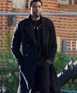 Chadwick Boseman Avengers Infinity War Black Wool Coat