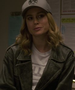 Captain Marvel Distressed Leather Jacket