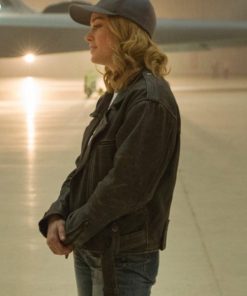 Carol Danvers Captain Marvel Black Leather Jacket