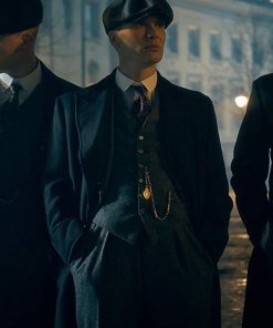 Cillian Murphy Peaky Blinders Thomas Shelby Black Wool Coat