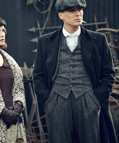 Cillian Murphy Peaky Blinders Black Wool Coat