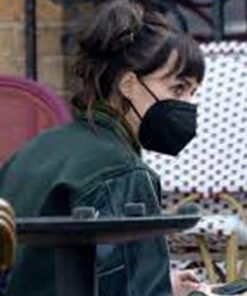 Am I OK Dakota Johnson Green Bomber Jacket