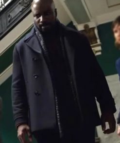 Mike Colter Evil Black Wool Coat