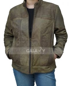 Echoes Michelle Monaghan Green Leather Jacket