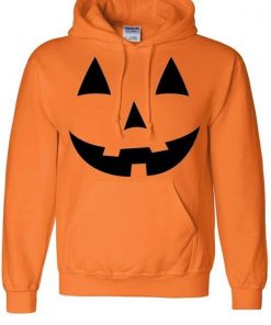 Halloween Pumpkin Orange Pull Over Hoodie