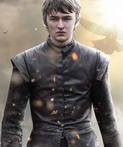 Bran Stark TV Series Game of Thrones Black Leather Vest