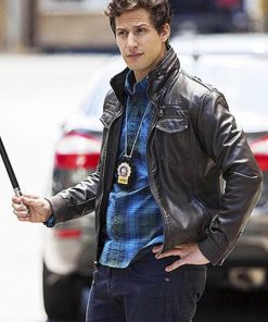 TV Series Brooklyn Nine Nine Jake Peralta Brown Leather Jacket