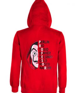La Casa De Papel Halloween Money Heist Red Hoodie Jacket