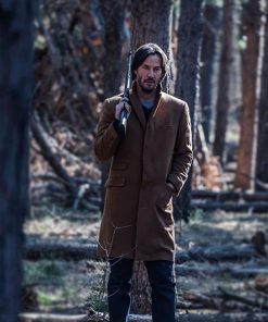 Lucas Hill Siberia Keanu Reeves Brown Trench Coat