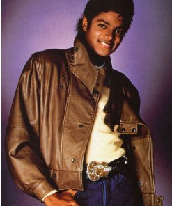 Michael Jackson Brown Leather Jacket