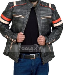 Men’s Cafe Racer Grey Jacket