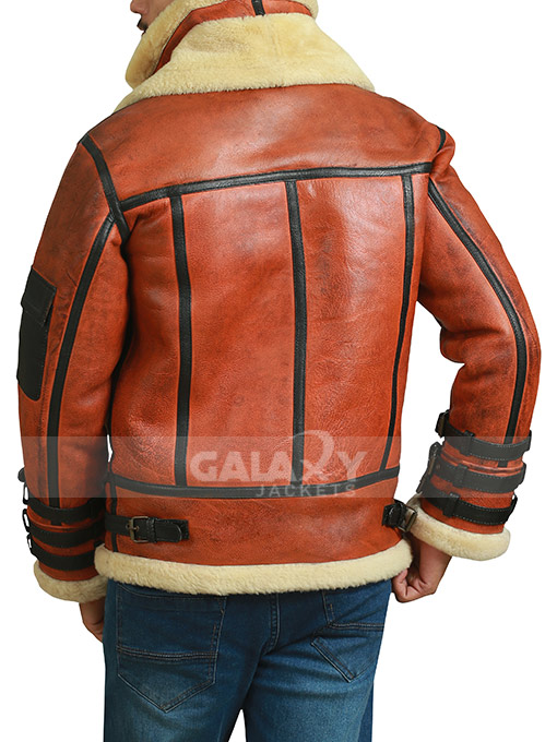 RAF Aviator Shearling Brown Leather Jacket RAF Aviator Shearling Sheepskin Flying Jacket