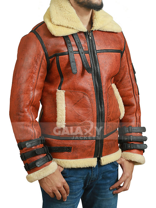 RAF Aviator Shearling Sheepskin Flying Jacket RAF B3 Aviator Shearling Sheepskin Flying Leather Jacket