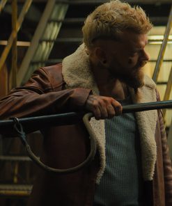 Cyrus Samaritan Brown Shearling Leather Jacket