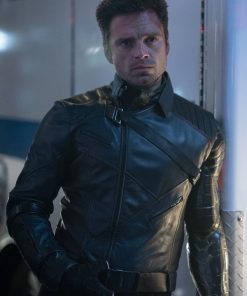 The Falcon and the Winter Soldier Sebastian Stan Leather Jacket Blue Jacket