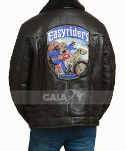 B3 Bomber Aviator Dark Brown Leather Jacket