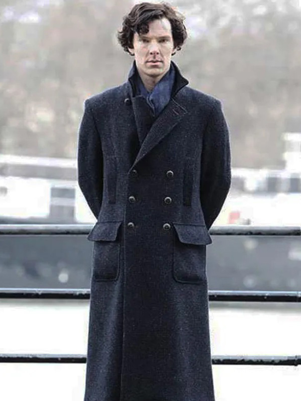 Sherlock Holmes Black Trench Coat Sherlock Holmes Black Coat