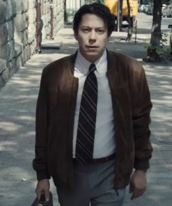 Mathieu Amalric The Bureau Bomber Leather Jacket
