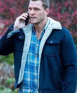 Hank Hall Titans S03 Blue Shearling Jacket
